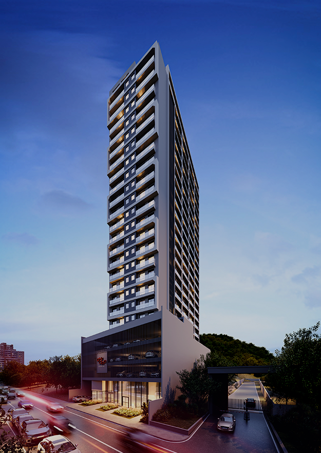 Fachada do empreendimento Oxford 600 Residence