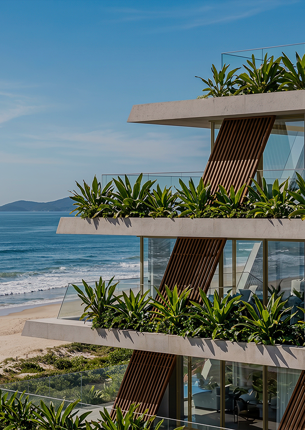 Fachada do empreendimento Arina Exclusive Residences